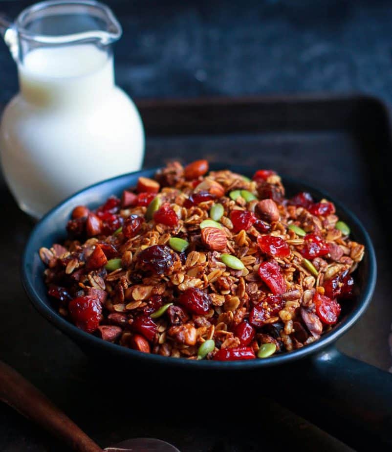 Almond Date Granola | Easy Vegan Breakfast Recipe