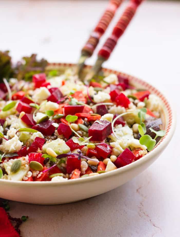 Lentil & Millet Salad | Easy glutenfree healthy lentil millet summer salad