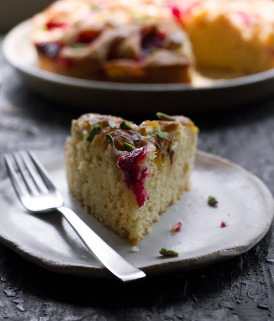 Plum & Apricot Cobbler Cake | Easy Glutenfree recipe