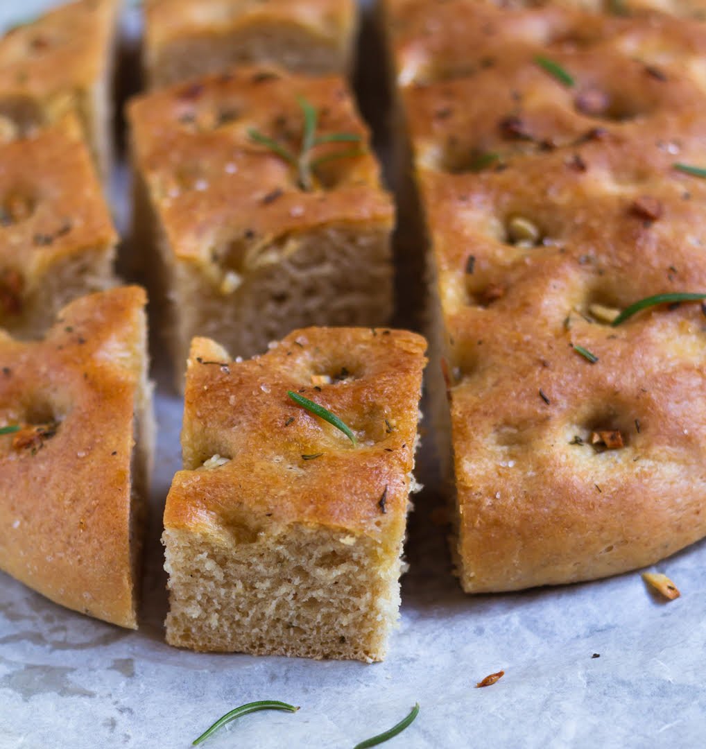 Herb & Garlic Focaccia easy bread baking