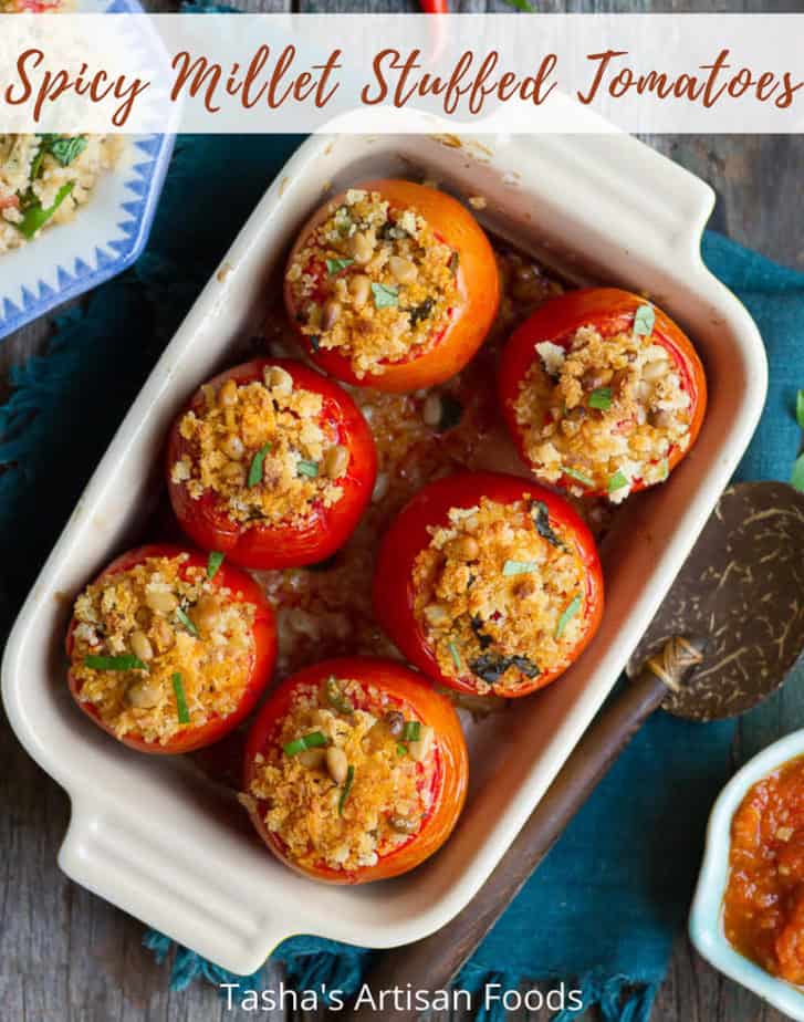 Spicy Millet Stuffed Tomatoes | Healthy Delicious Vegan Stuffed Tomato Recipe