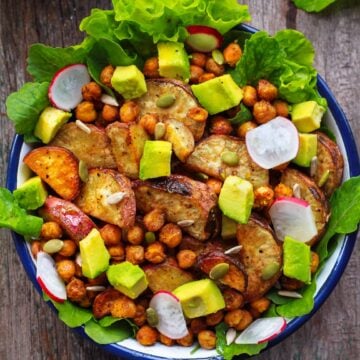 Roasted Sweet Potato & Chickpea Salad vegan glutenfree healthy recipe