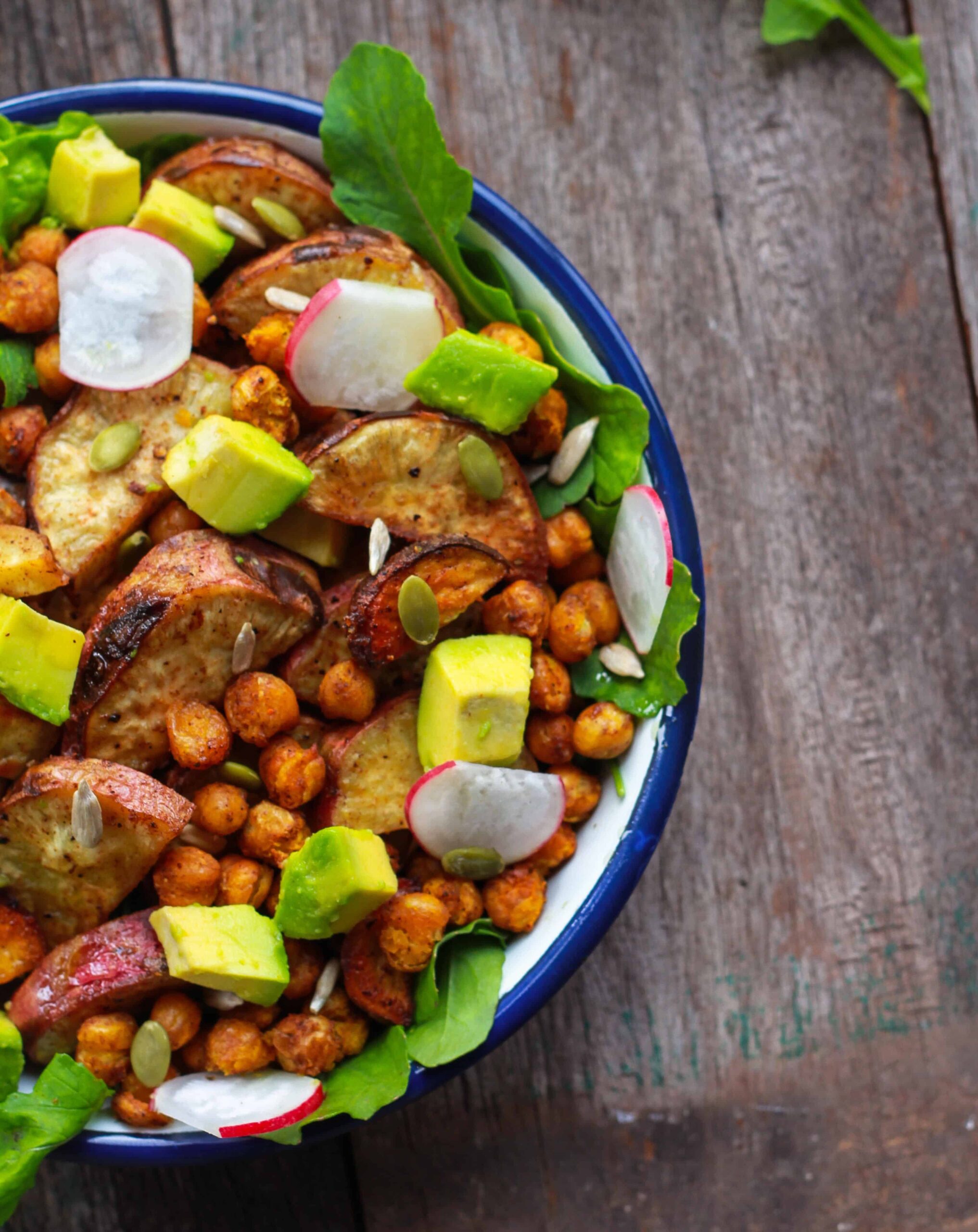 Roasted Sweet Potato and Chickpea Salad Healthy Glutenfree Vegan Recipe