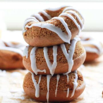 Vegan Baked Cinnamon Donuts | Easy donut recipe