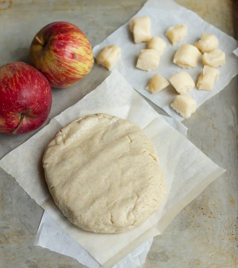 Ingredients for making Apple Marzipan Galette | Easy gluten-free apple galette with homemade marzipan