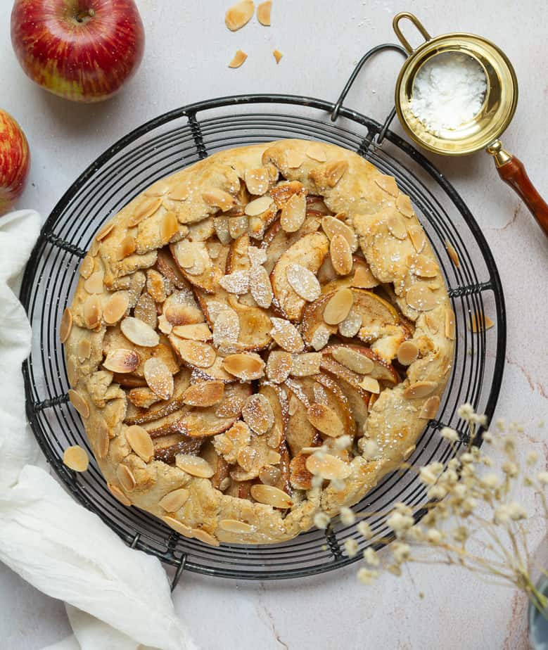 Apple Marzipan Galette | Easy gluten-free apple galette with homemade marzipan