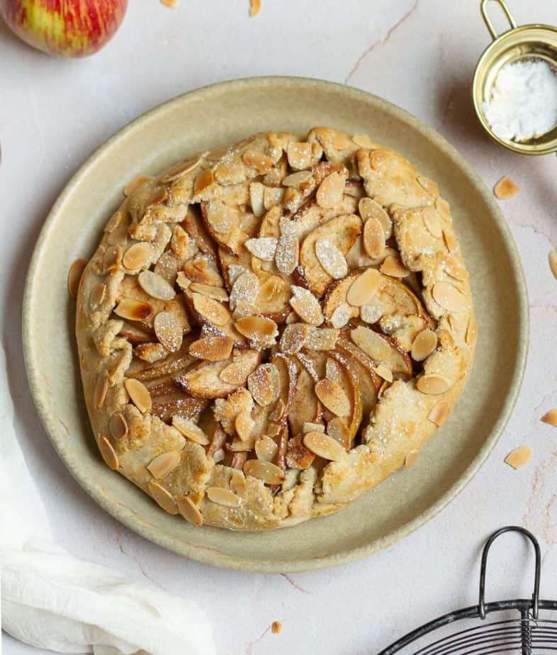 Apple Marzipan Galette | Easy gluten-free apple galette with homemade marzipan