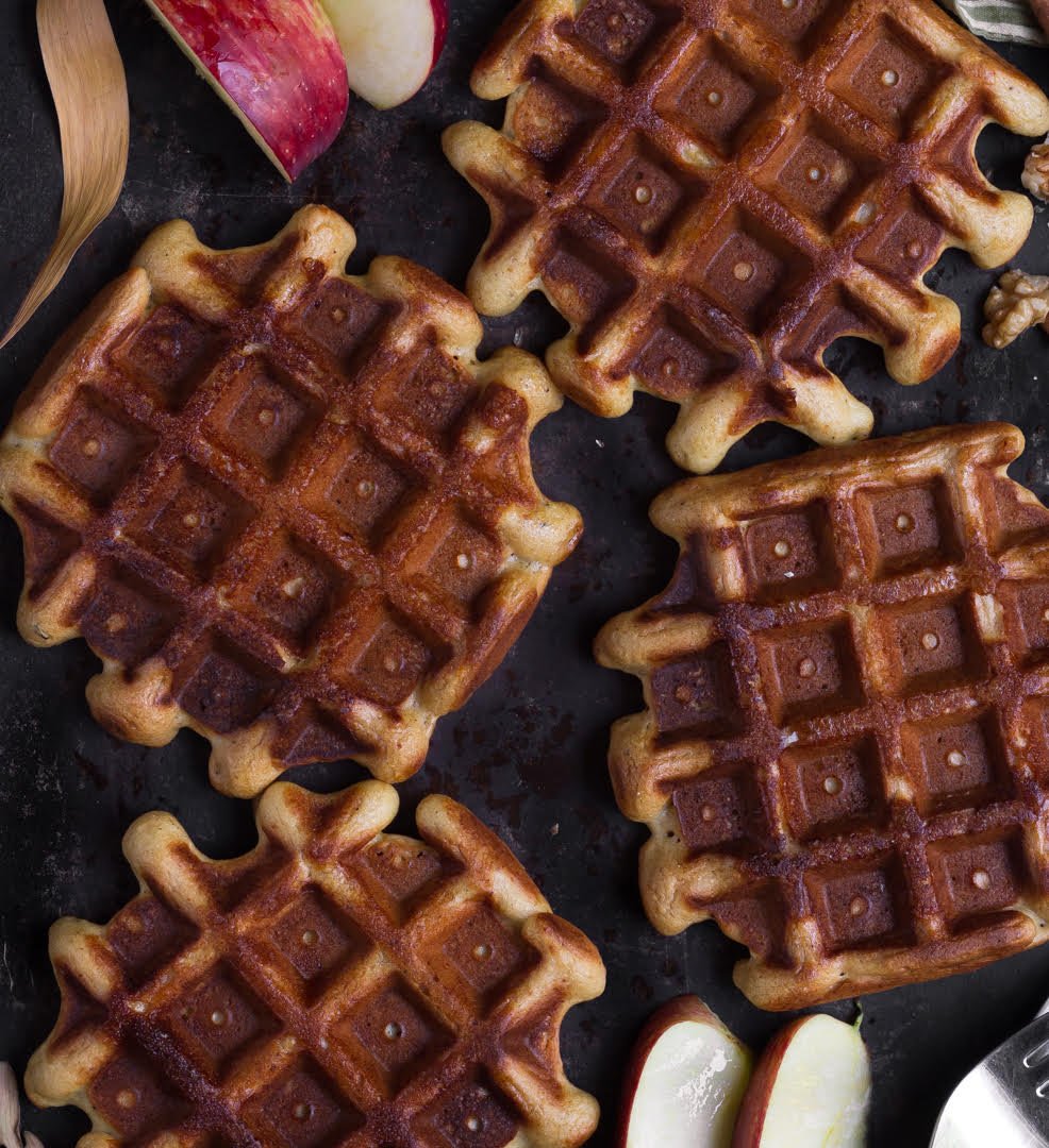 Apple Cinnamon Waffles With Buckwheat