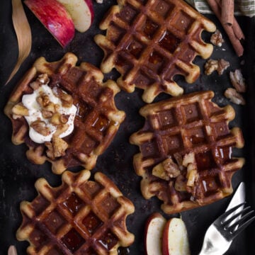 Apple Cinnamon Waffles With Buckwheat