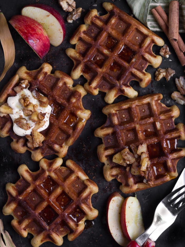 Apple Cinnamon Waffles With Buckwheat