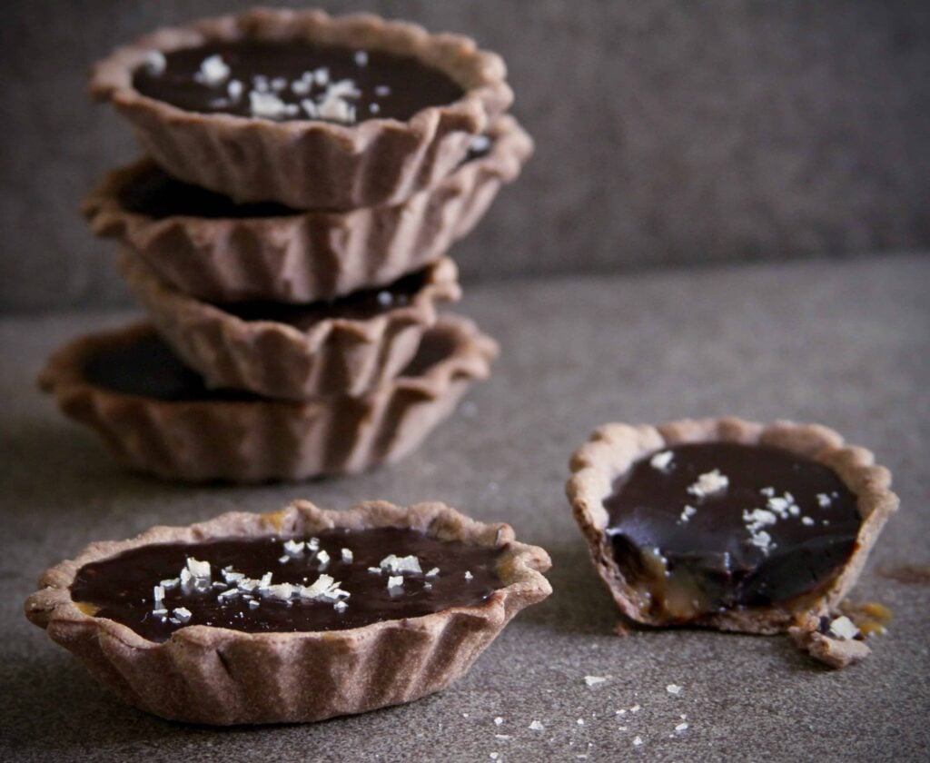 Dark Chocolate Caramel Tarts