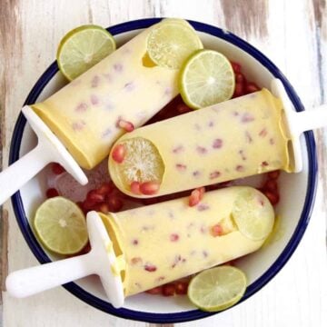 Mango Lemon Cashew Popsicles