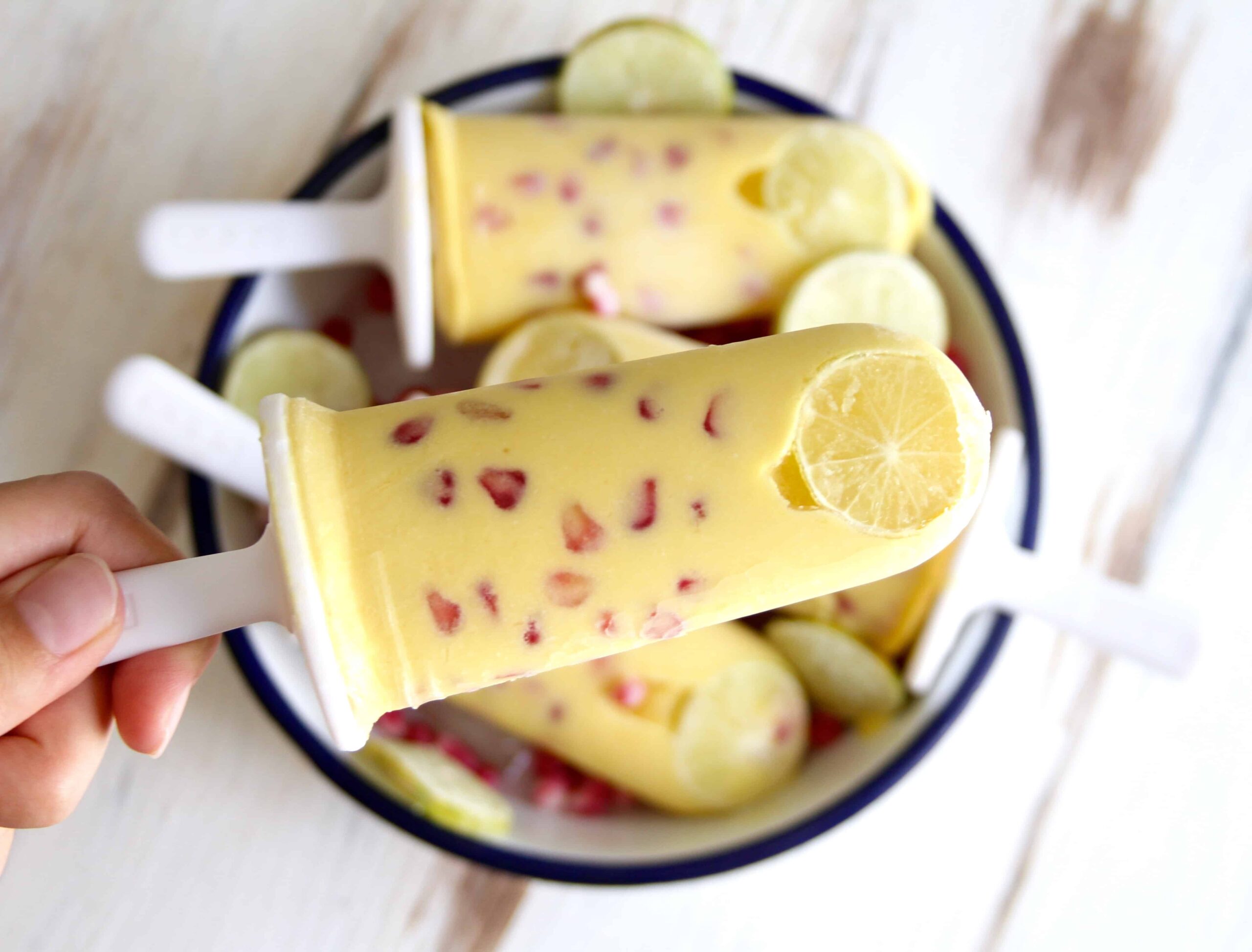 Mango Lemon Cashew Popsicles