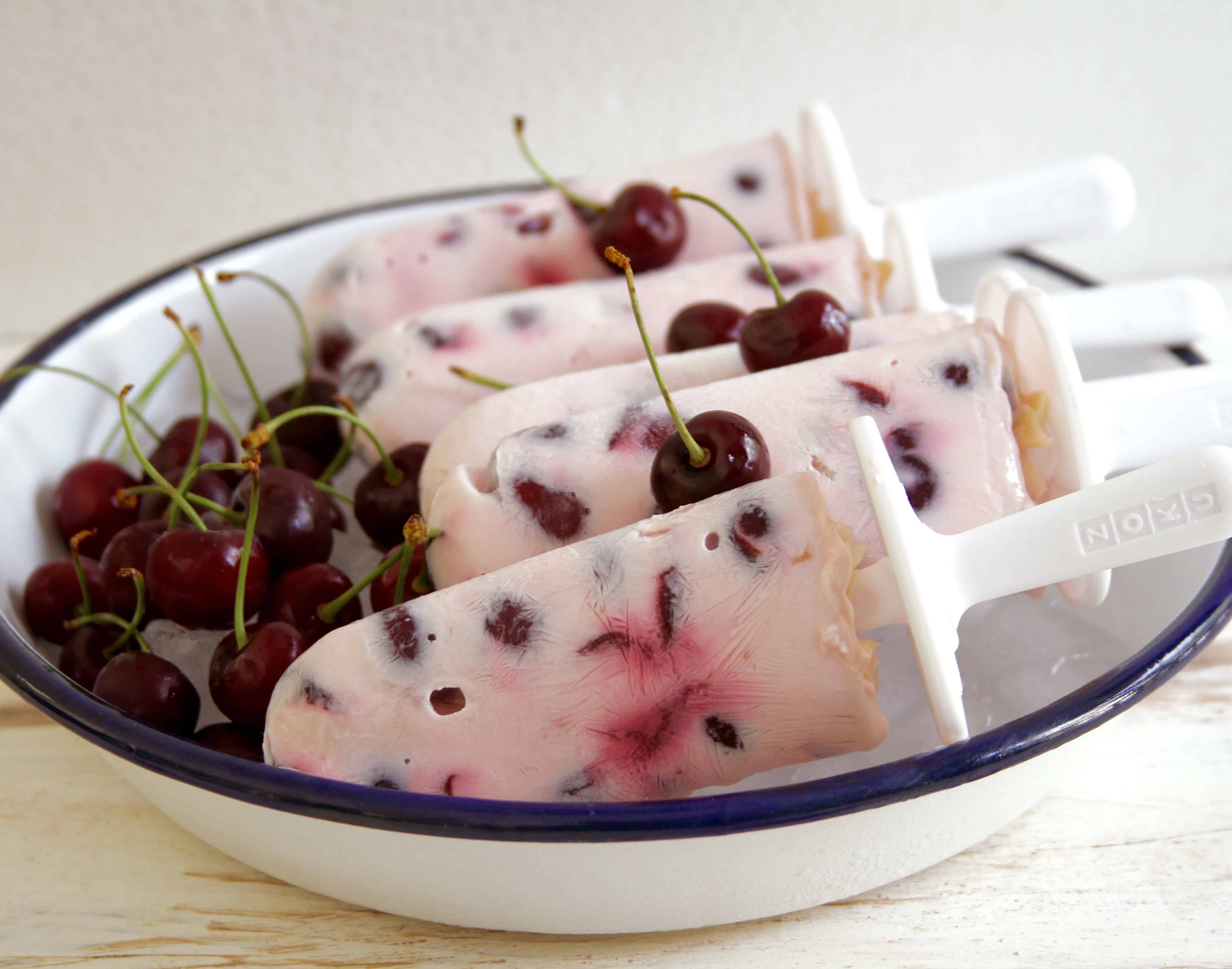 Cherry Yogurt Popsicles