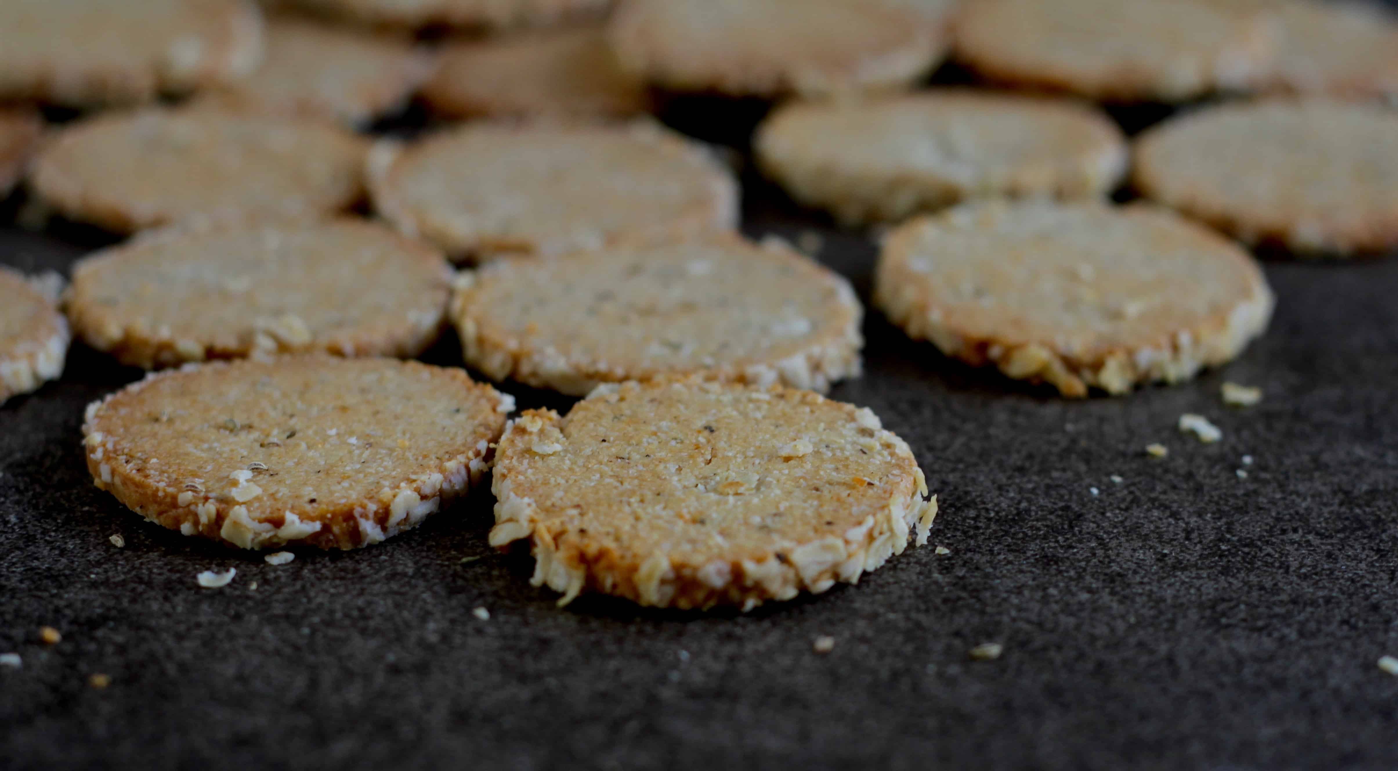 Homemade Wholegrain Ajwain Crackers (Carom seed Crackers) 