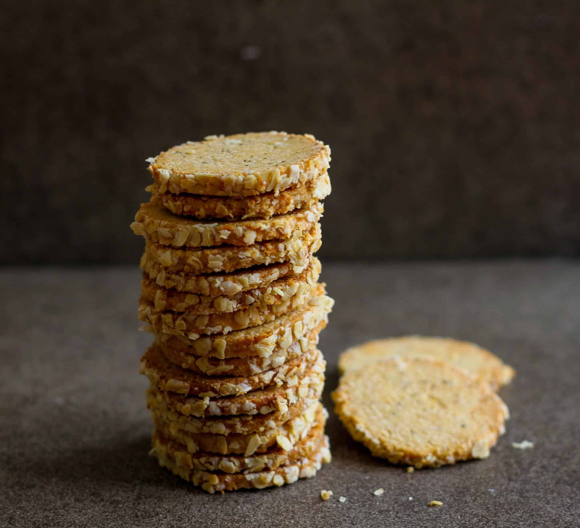 Homemade Wholegrain Ajwain Crackers (Carom seed Crackers) 