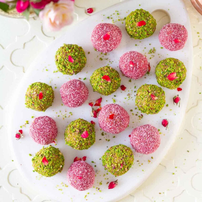Coconut Almond Rose Bliss Balls