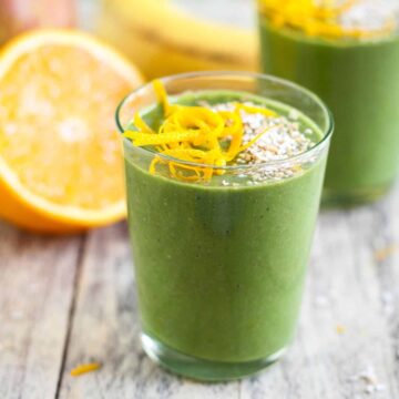 Green Smoothie vegan, smoothie, breakfast, spinach, healthy, detox, dairyfree, sugarfree