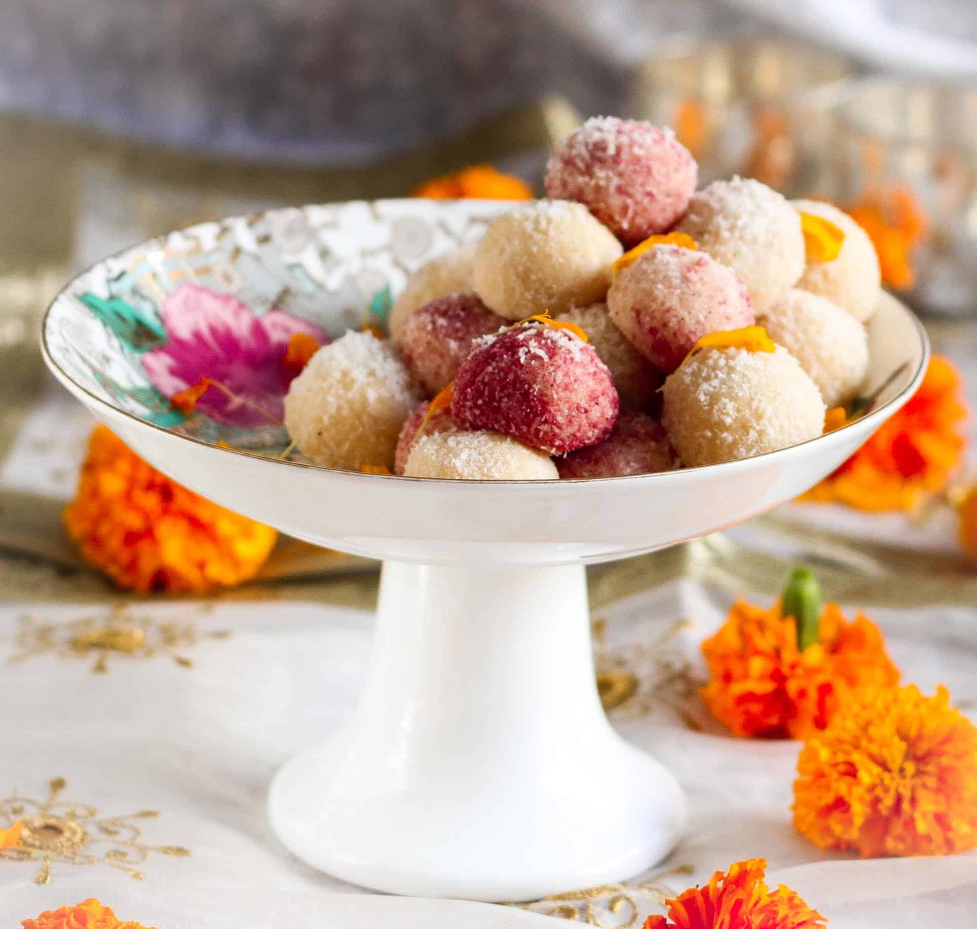Easy Coconut Ladoo ( laddu) | 8 Indian Sweets Recipes For Diwali