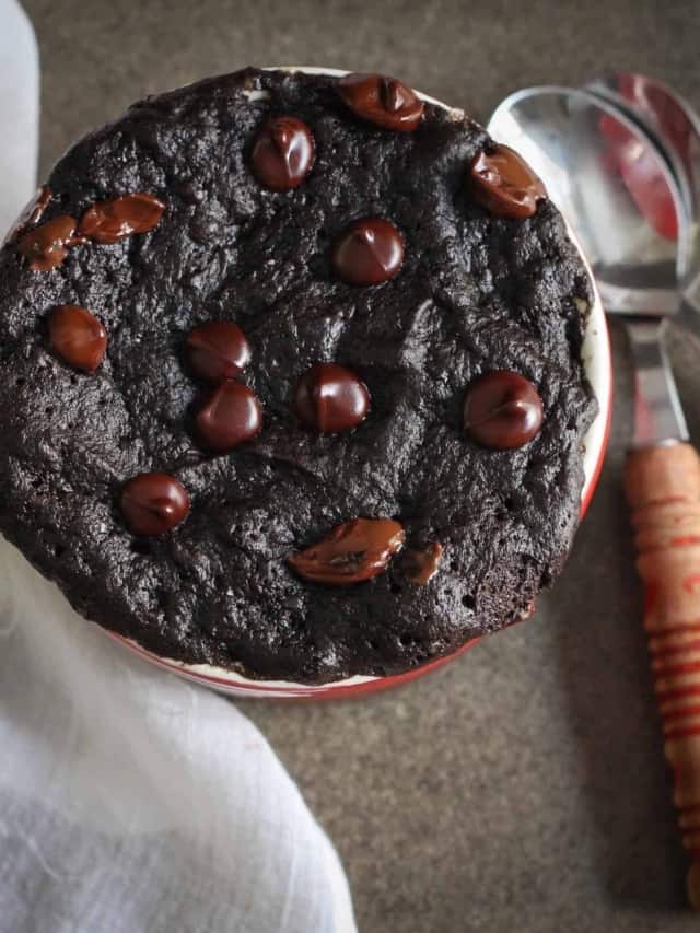 Healthy Chocolate Mug Cake, vegan, eggless, dairy free, gluten free, easy recipe, buckwheat, dessert