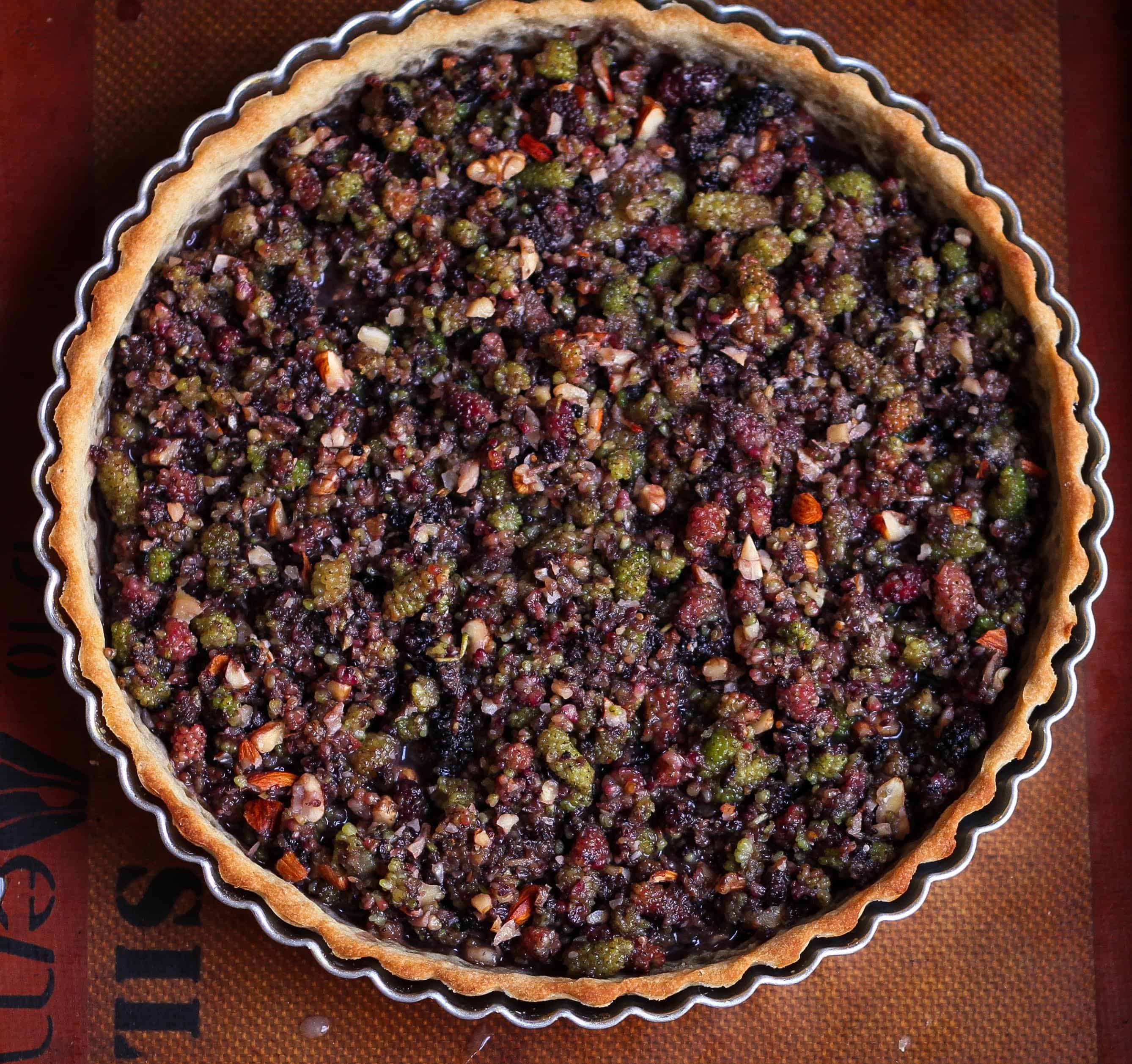Glutenfree Mulberry Crumble Pie vegan fruits baking dessert fruit tart dairyfree