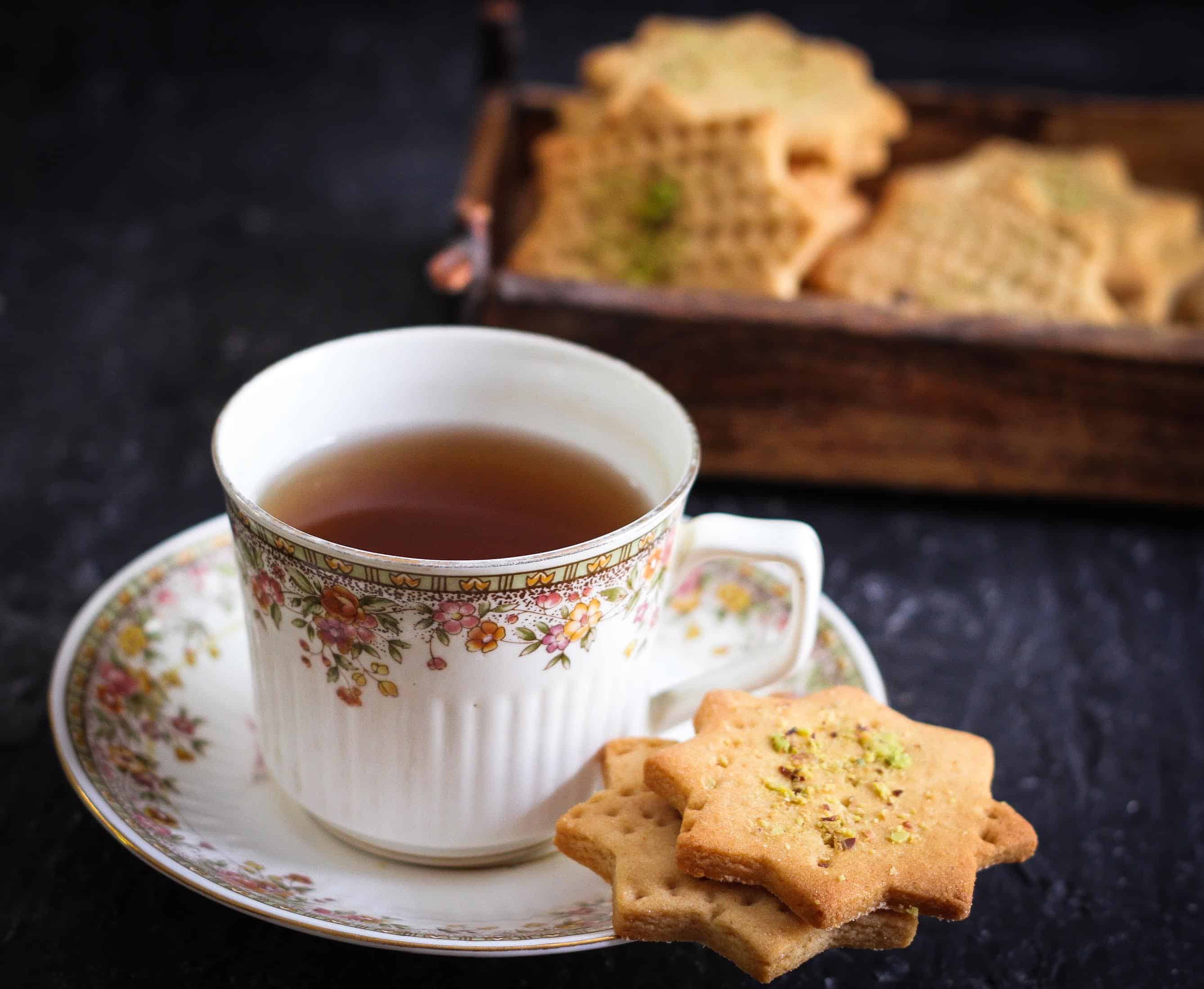 Atta Biscuits or Eggless Wholewheat Cookies vegetarian tea time snacks
