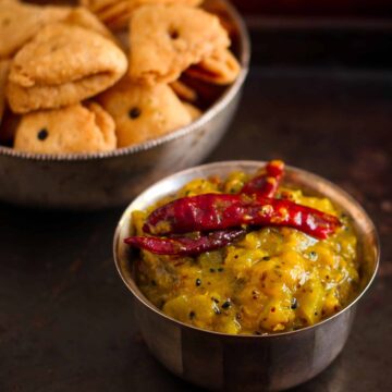 Aam Ki Launji / Raw Mango Chutney summer's favourite condiment! This palate tickling,sweet sour spicy vegan chutney is a breeze to make..