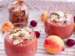 Apricot Mango Cherry Smoothie healthy breakfast easy recipe yogurt nourish summer