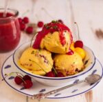 Mango Cherry Frozen Yogurt healthy icecream summer treat dessert