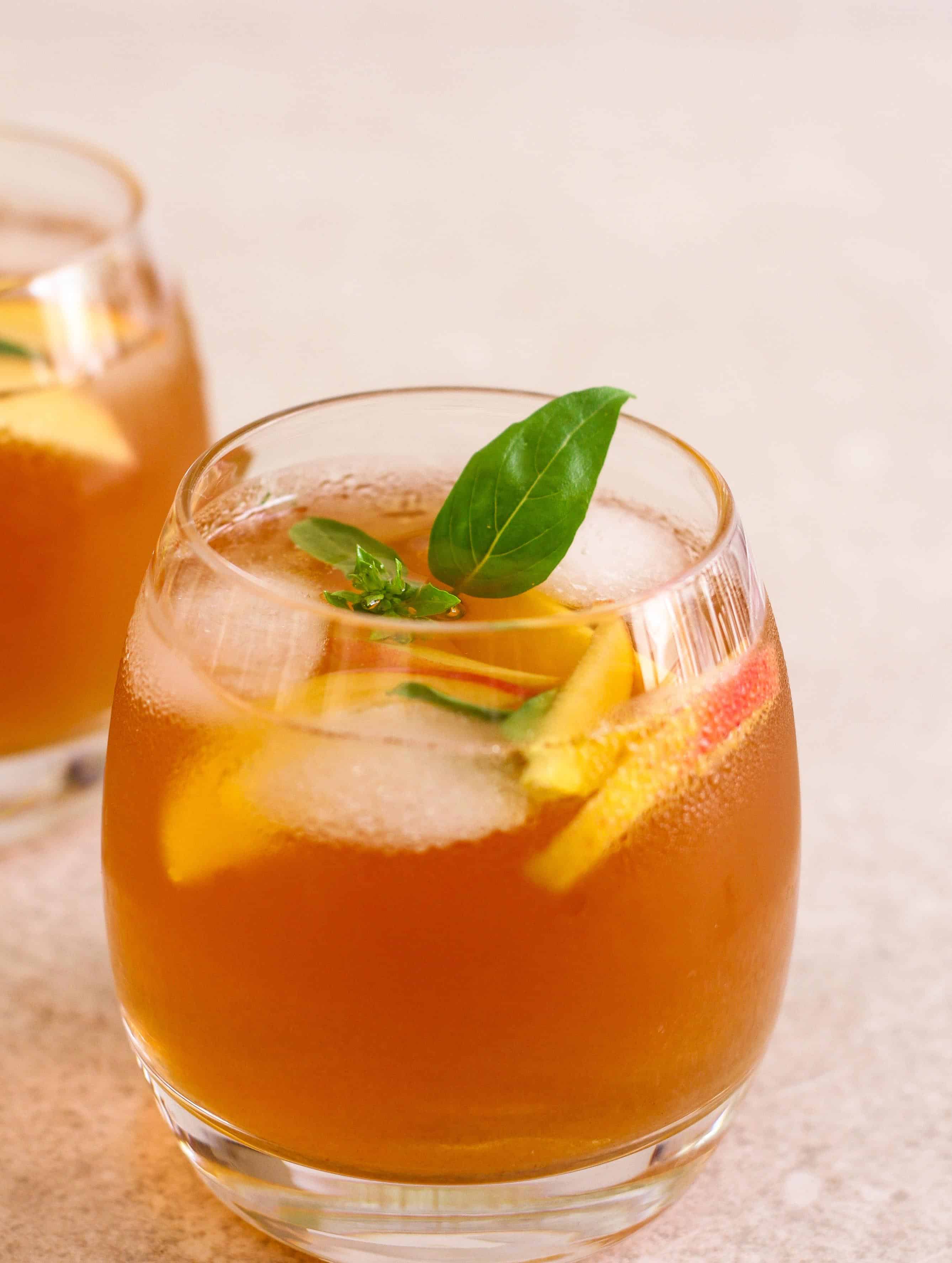 Peach Iced Tea cold brew summer drink fruits