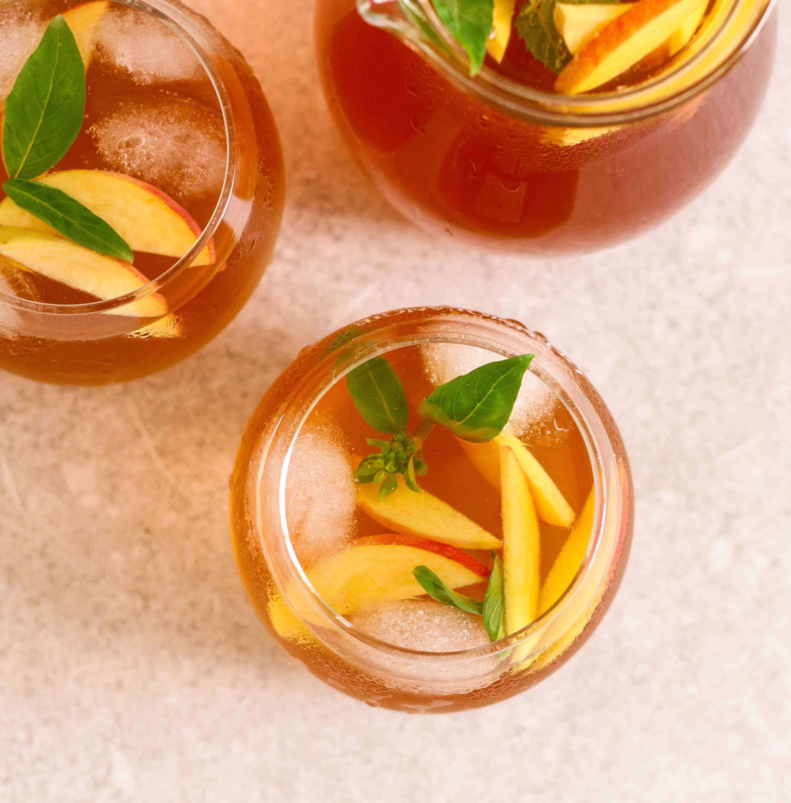 Peach Iced Tea cold brew summer drink fruits