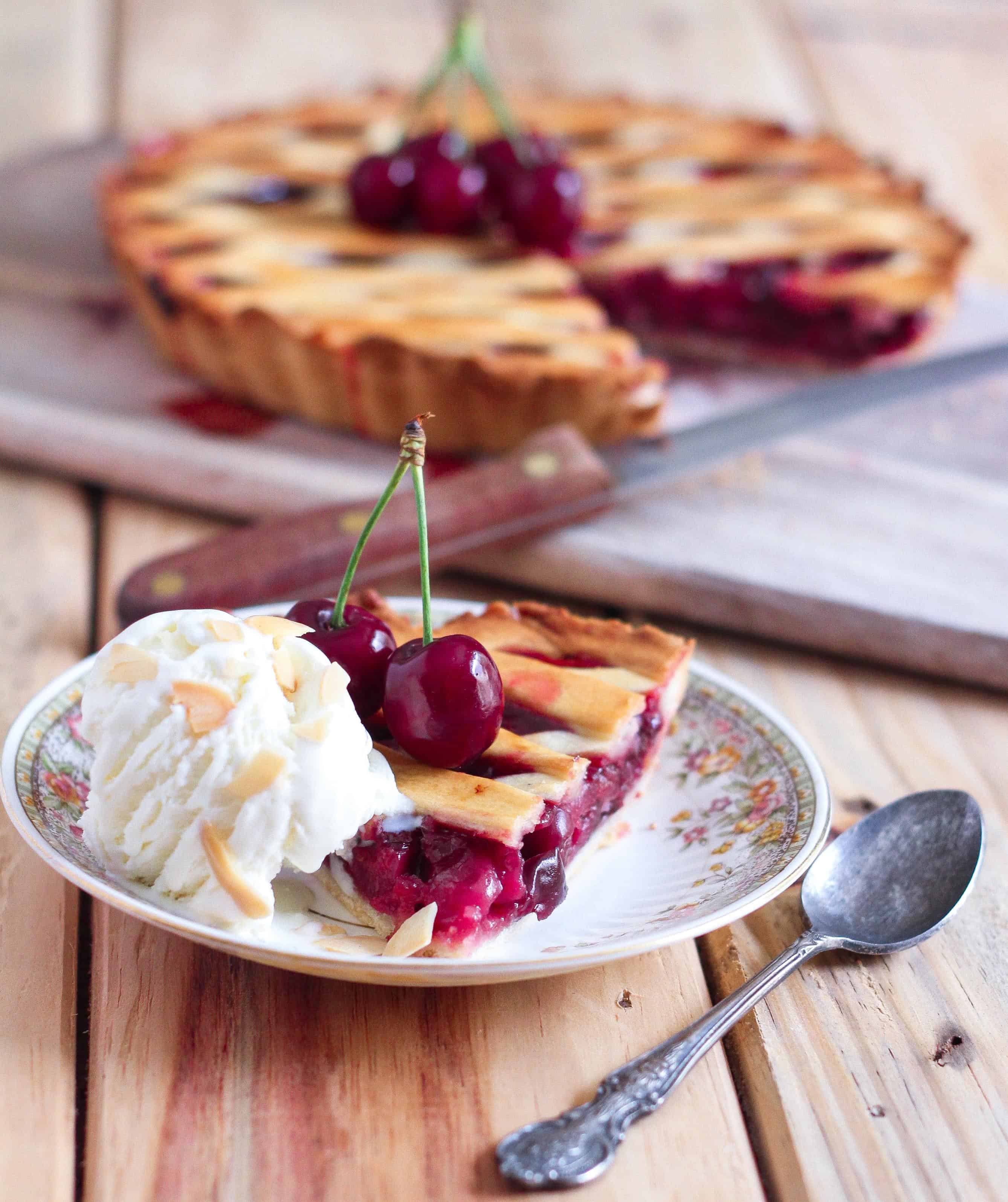 CHERRY PIE summer baking wholegrain eggless Cherry Pie summer fruits baking easy recipe eggless