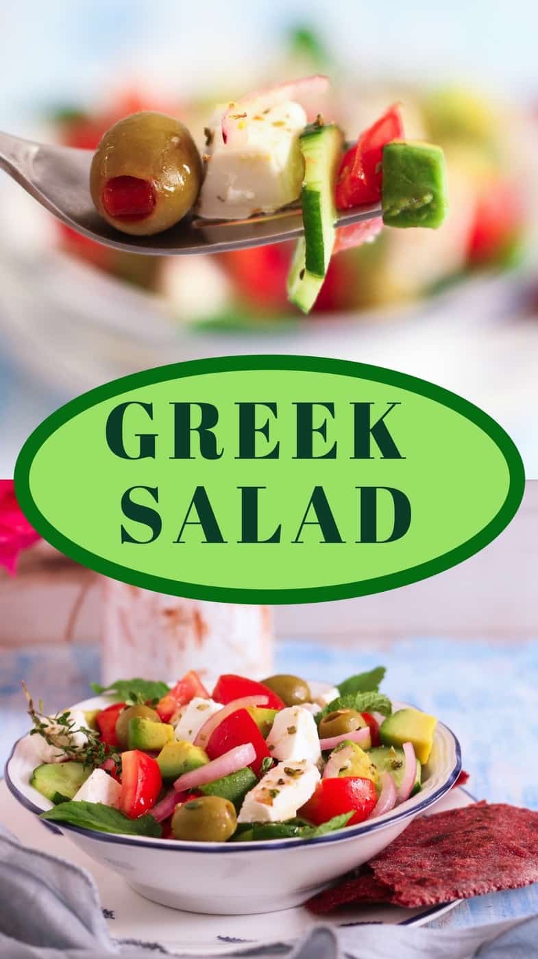 Greek Salad healthy vegetarian easy recipe glutenfree