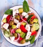 Greek Salad healthy vegetarian easy recipe glutenfree