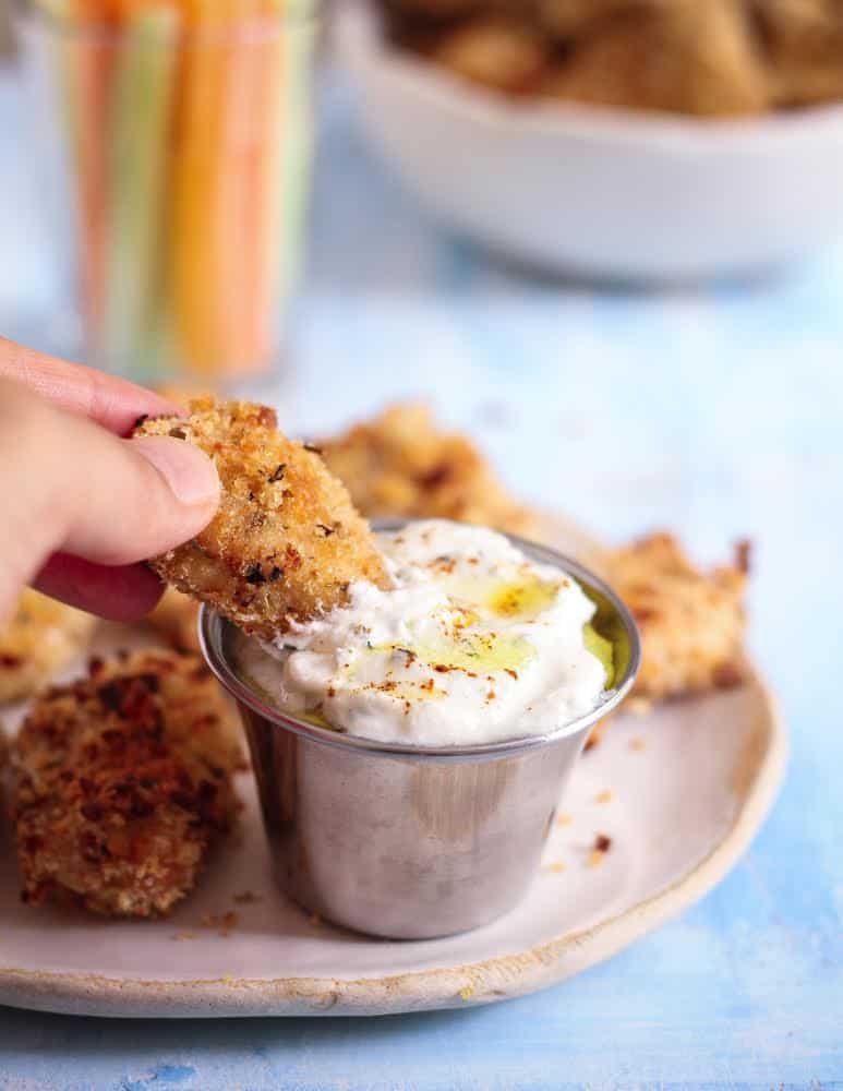 Crispy Baked Chicken Nuggets easy healthy Kid friendly recipe