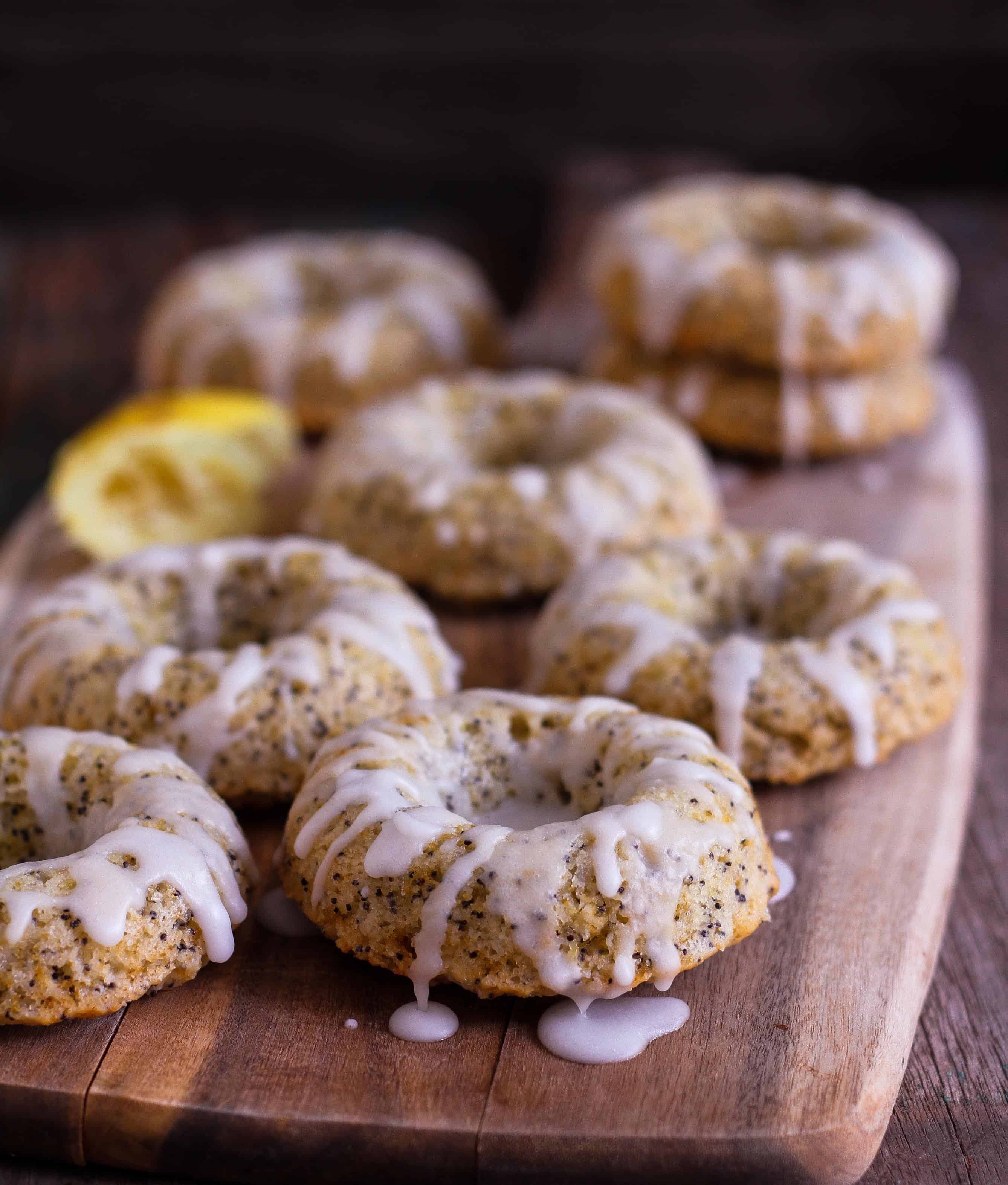 Lemon Poppyseed Baked Donuts easy wholegrain baking