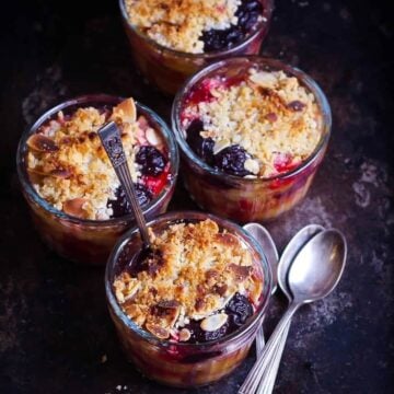Plum Apricot Crumble vegan easy summer baking