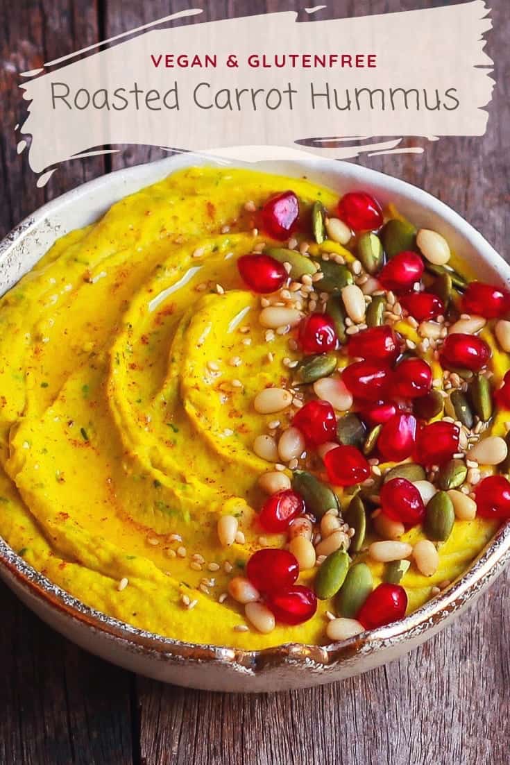 Roasted Carrot Hummus with turmeric | healthy vegan recipe Roasted Carrot Hummus with turmeric healthy creamy vegan recipe