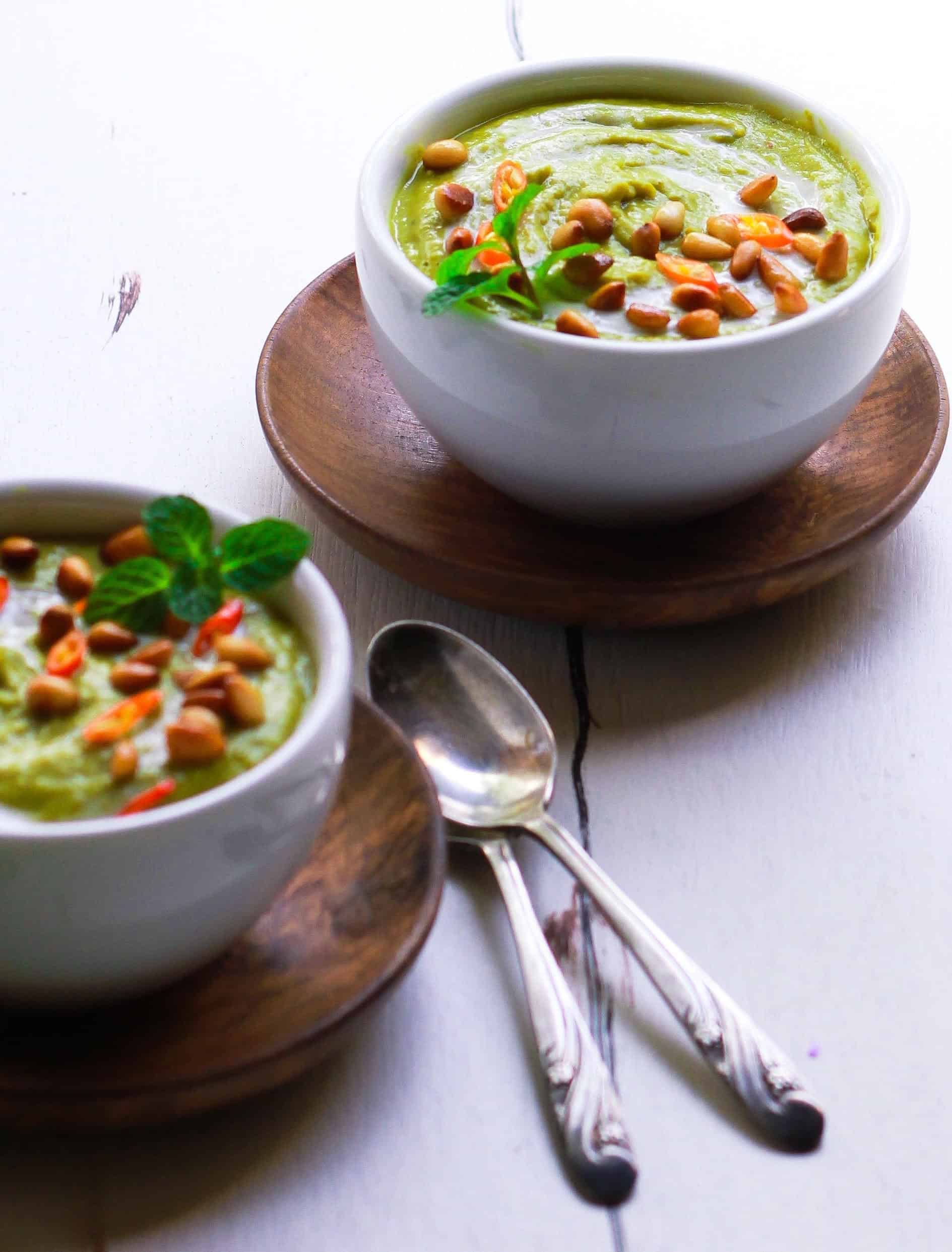 Creamy Pea Soup vegan dairyfree glutenfree healthy easy recipe