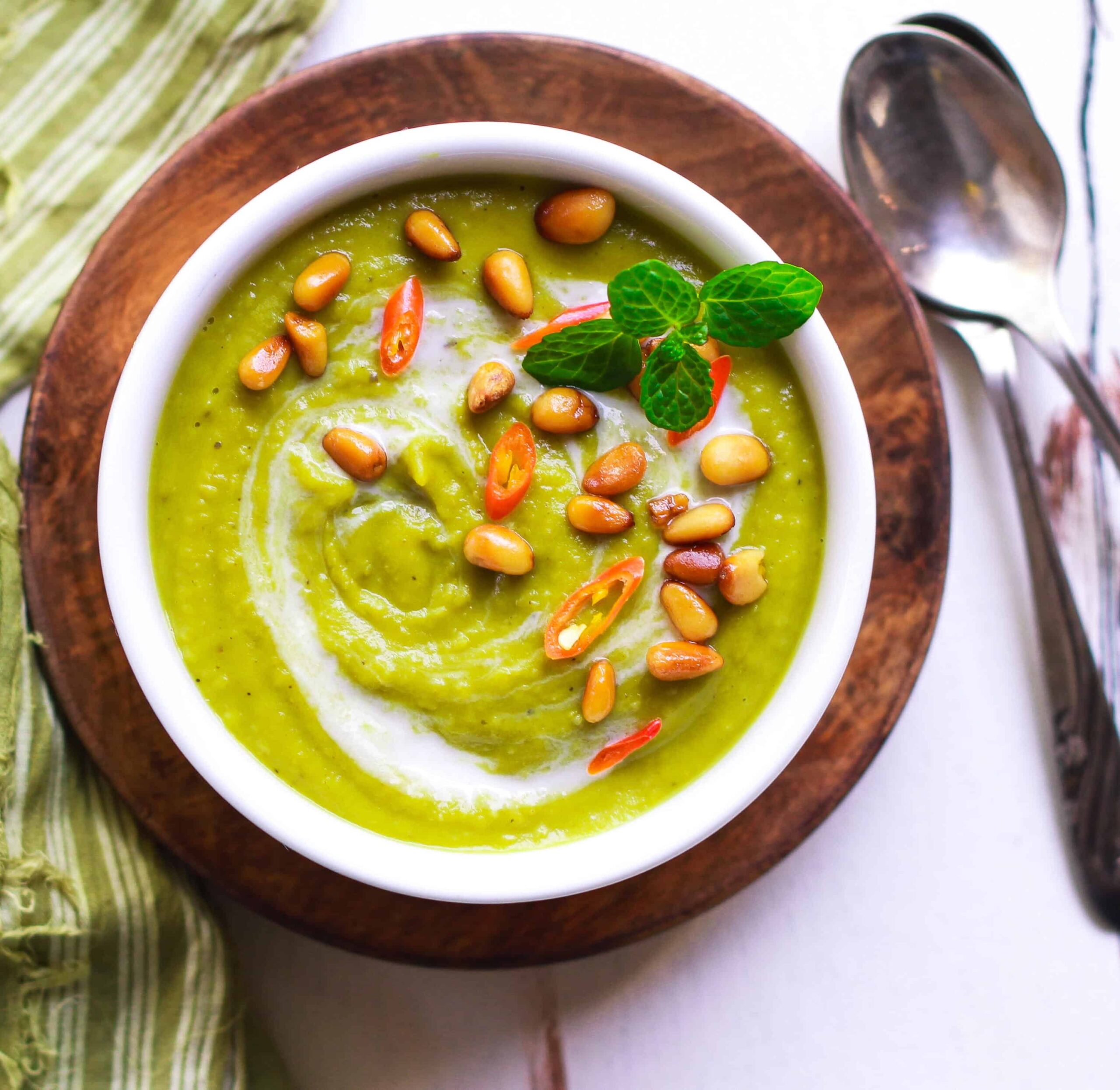 Velvety Green Creamy Pea Soup