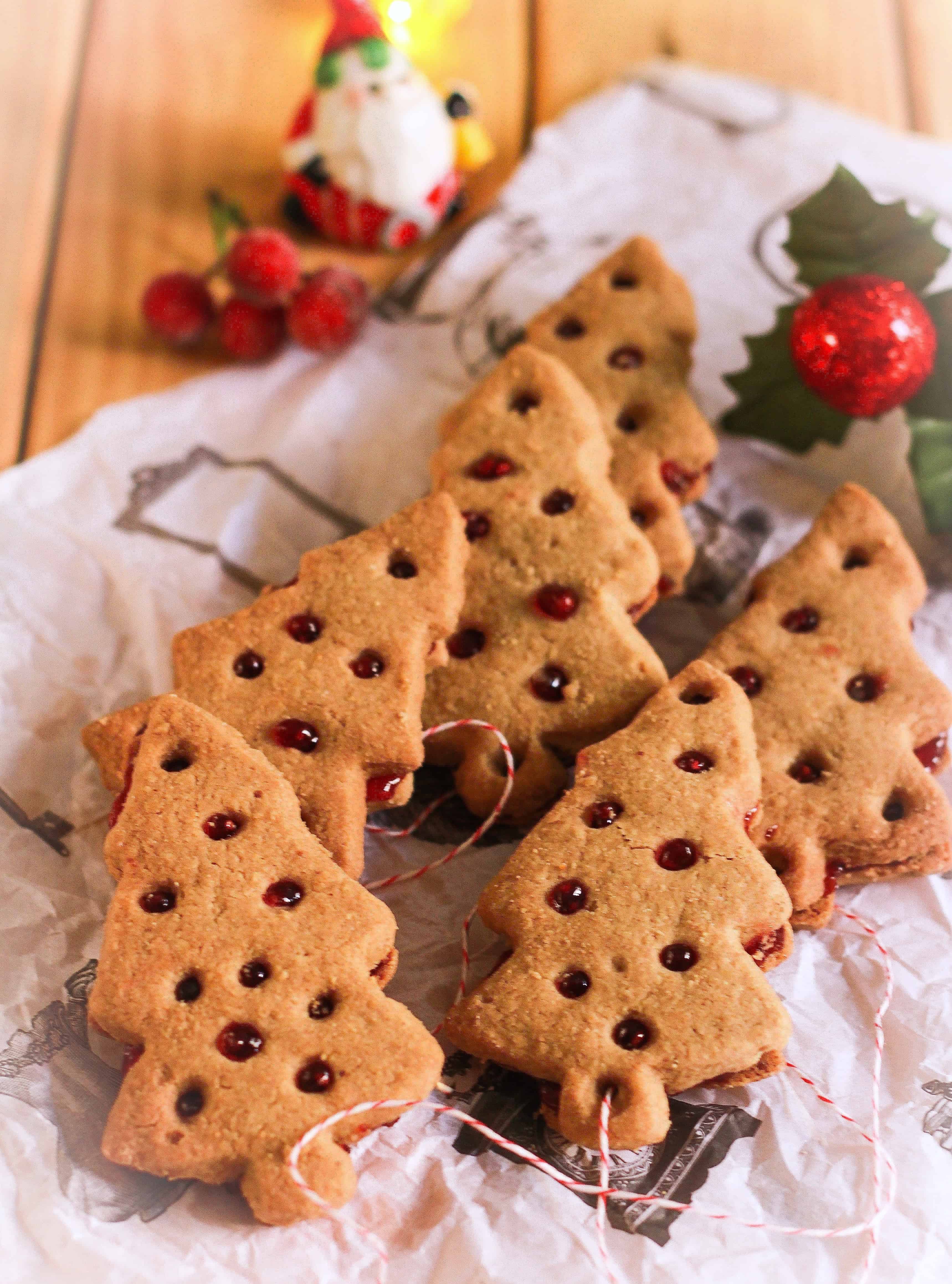 Lemon Buckwheat Linzer Cookies vegan glutenfree Christmas baking