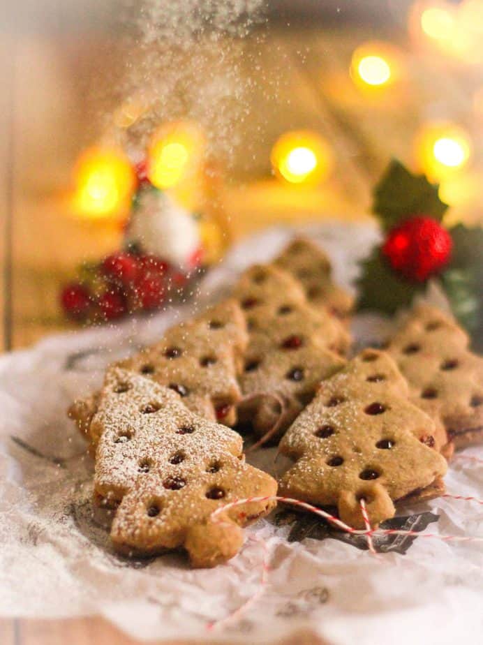 Lemon Buckwheat Linzer Cookies Christmas Baking Vegan Glutenfree