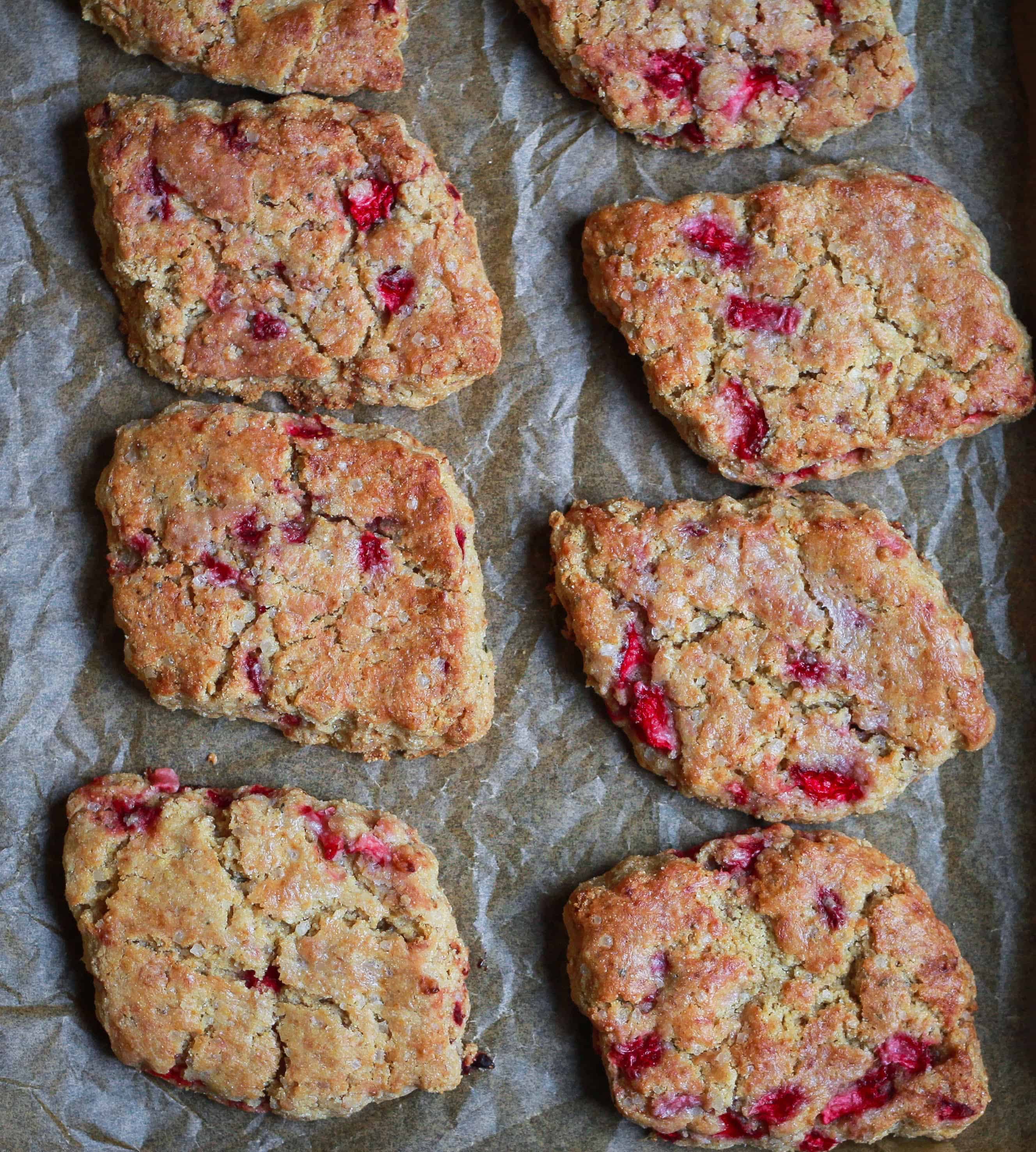 Strawberry & Rosemary Scones glutenfree | eggless| Easy baking with fruits