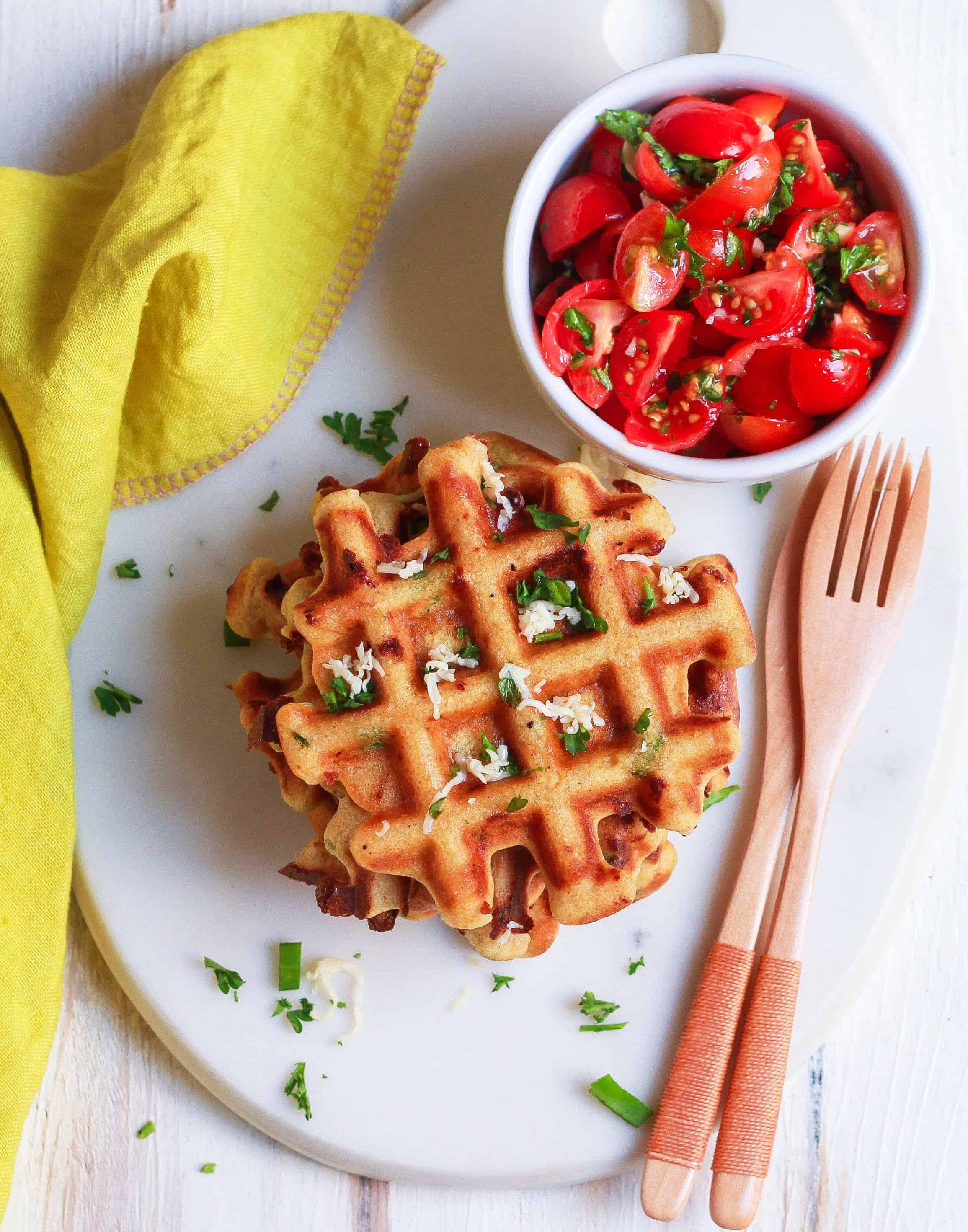Easy Cheese Waffles savory healthy easy recipe