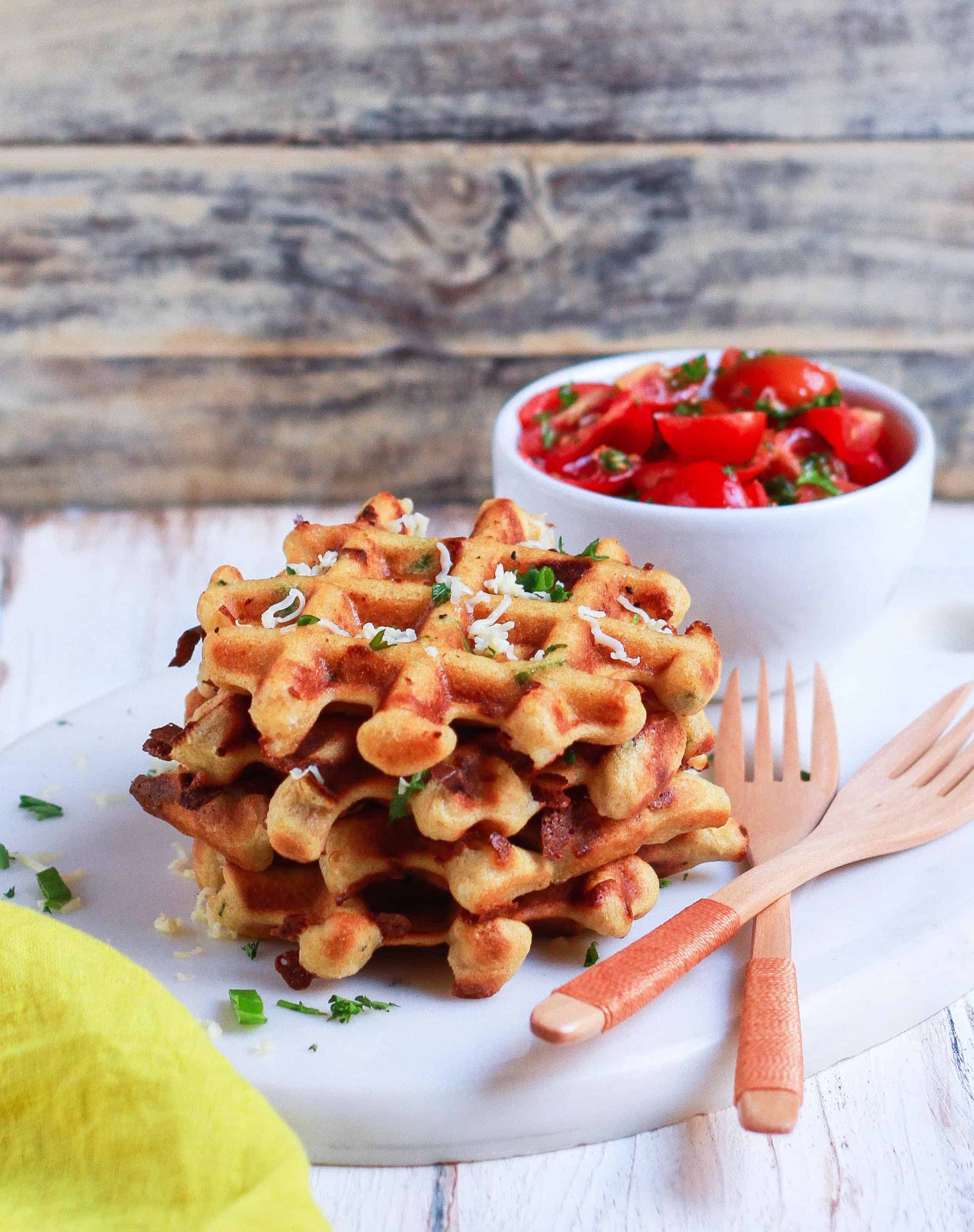 Easy Cheese Waffles savory healthy easy recipe