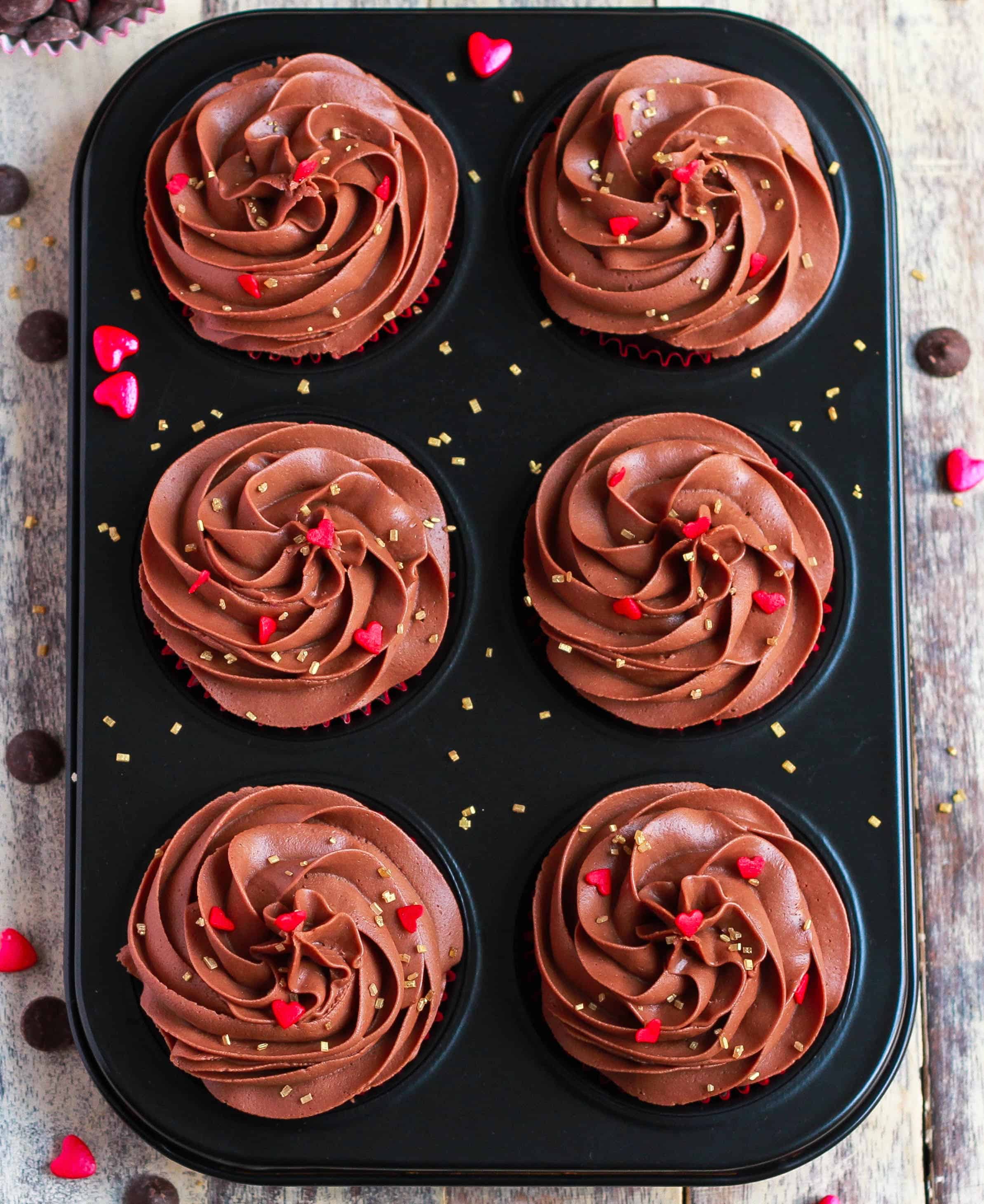 Mocha Cupcakes with Chocolate Cream Cheese Frosting infused with Baileys Glutenfree