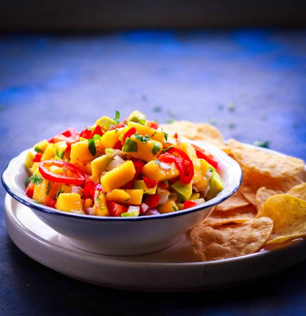 Mango Avocado Salsa vegan glutenfree healthy easy recipe