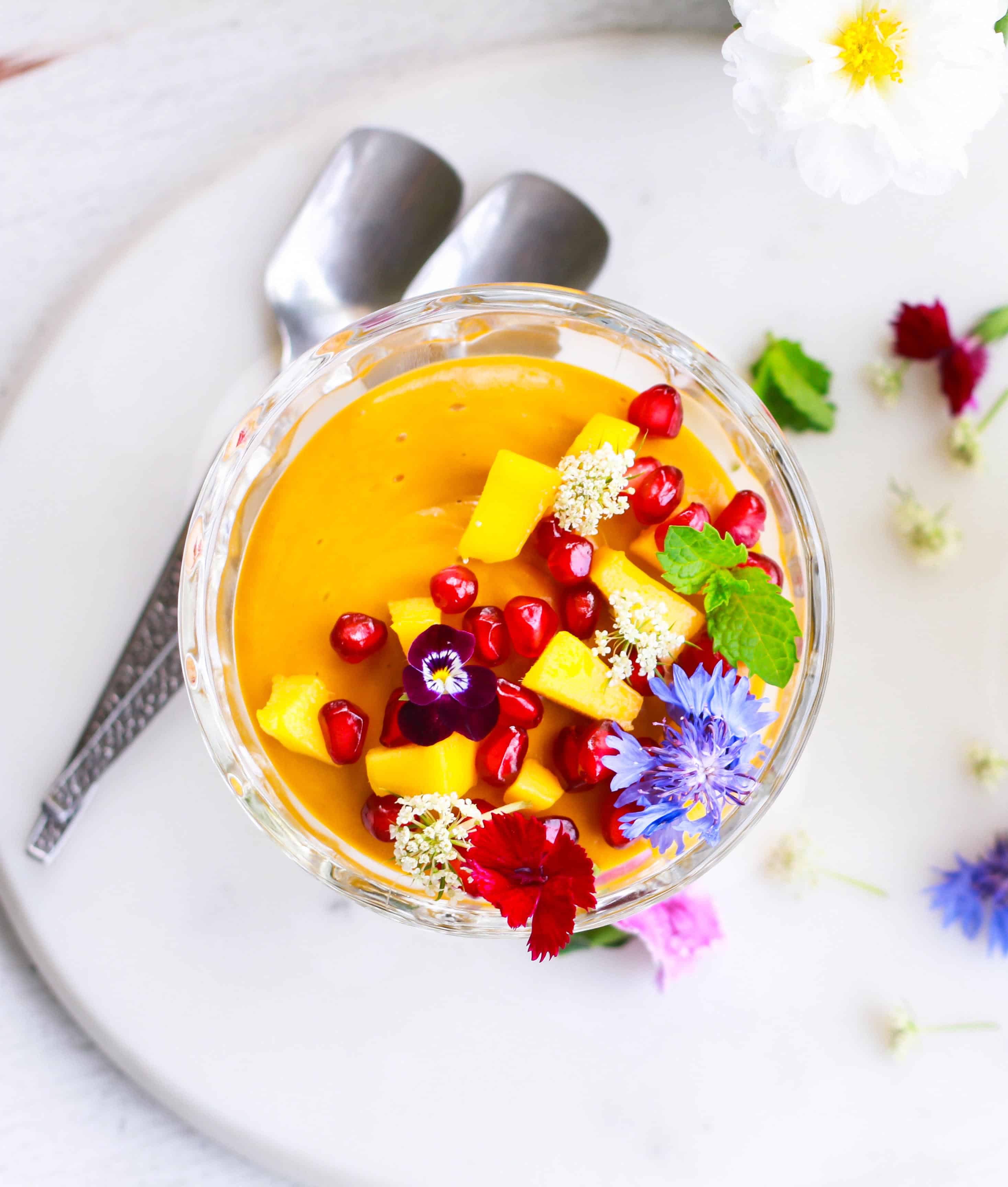 Mango Coconut PannaCotta vegan glutenfree dessert