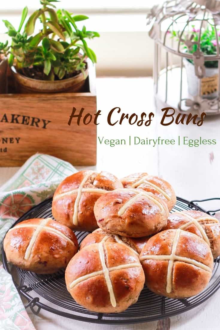 Hot Cross Buns | Vegan Eggless easy Easter recipe