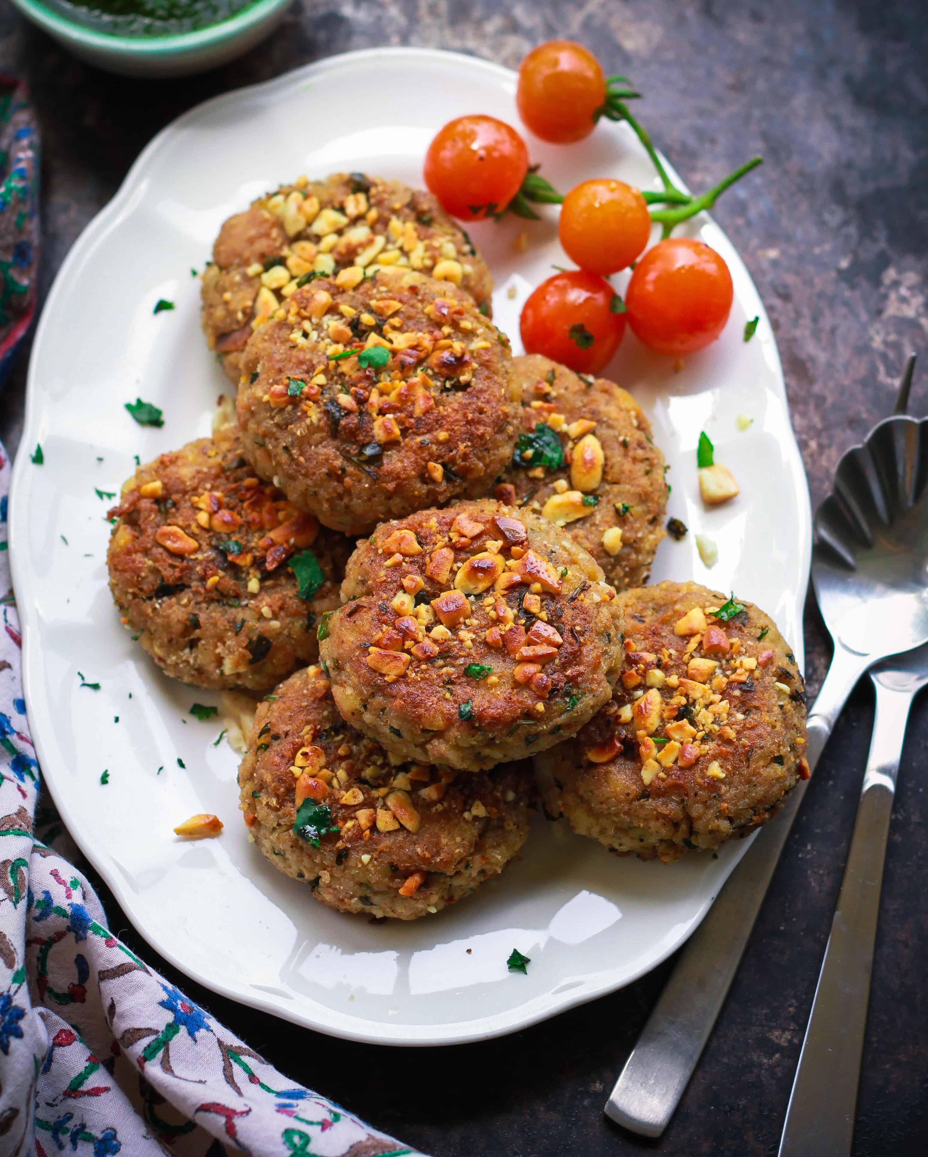 Raw Banana & Millet Cutlets vrat ka khana Indian fasting food vegan glutenfree healthy recipe